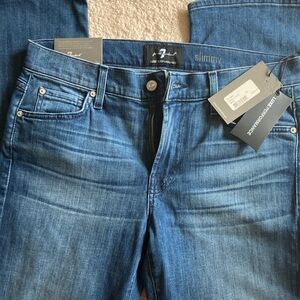 7 For All Mankind Slimmy women’s Jeans in Medium Blue Wash